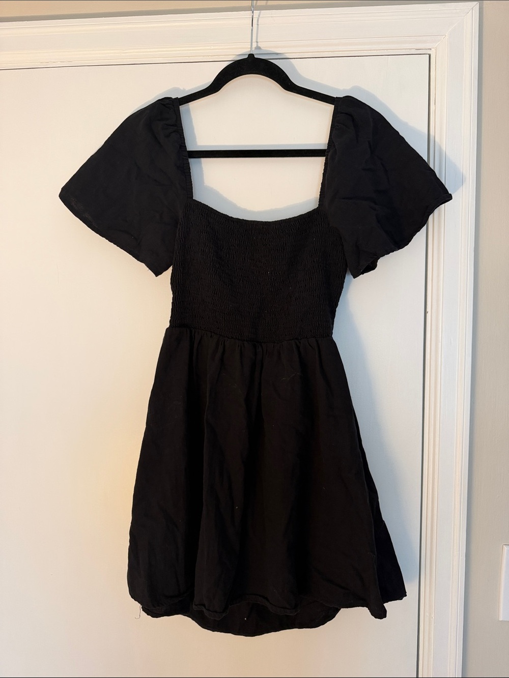 Princess Polly Black Linen Dress